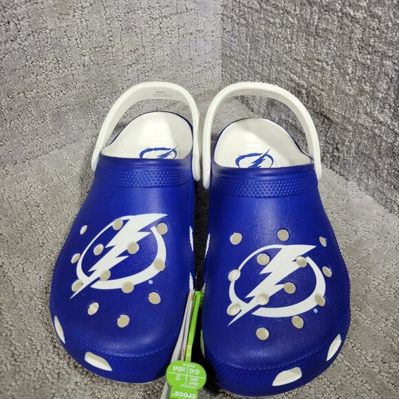 Crocs NHL Tampa Bay Lightning Classic Clogs Unisex Men's Size 9 Women's Size 11 - Picture 1 of 9